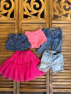 GAP Vigoss 365Kids Girls Mixed Shorts & Skirts Set in Pink, Coral, Denim Size 5